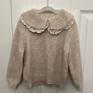 Zara Beige Sweater with Collar